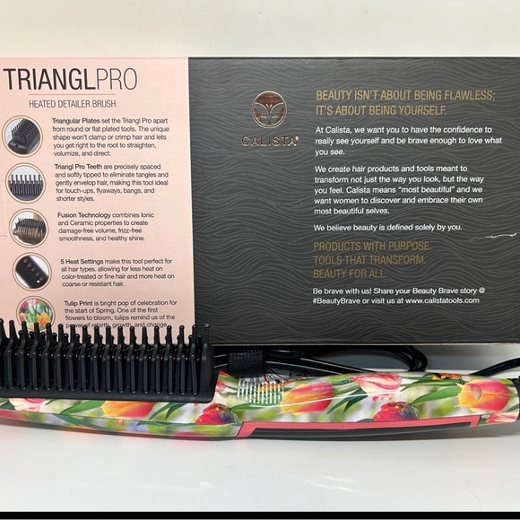 NWT Calista TrianglPro Heated Detailer Brush - Floral. - Picture 2 of 5